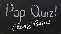 Pop Quiz Chem E Series written on chalkboard Pop Quiz Chem E Series written on chalkboard