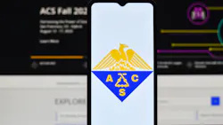 American Chemical Society logo on phone display American Chemical Society logo on phone display