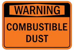 Combustible Dust Warning sign Combustible Dust Warning sign