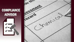 Compliance advisor chemical assessment sheet Compliance advisor chemical assessment sheet
