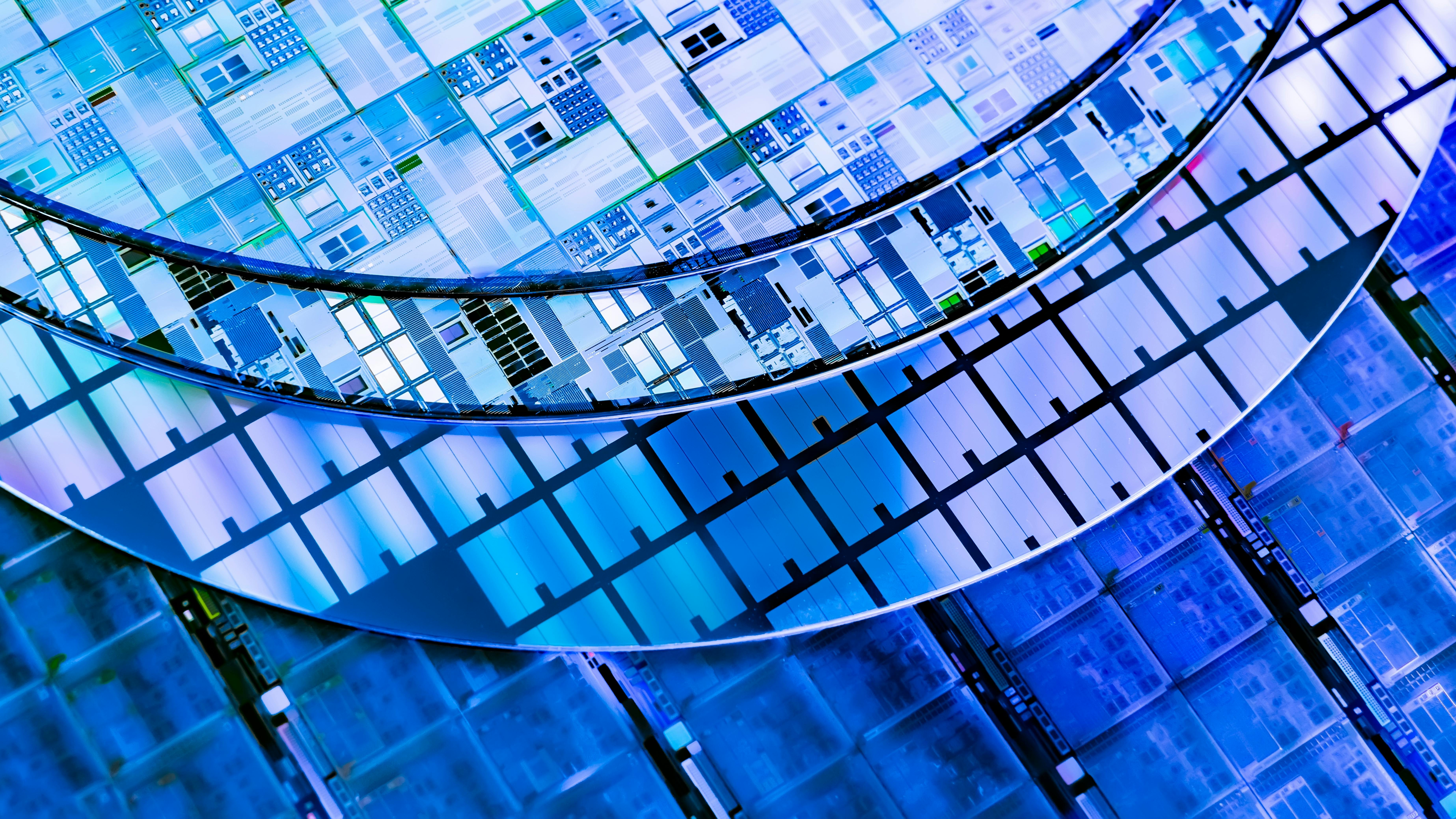 Silicon Wafers and Microcircuits of semiconductor material,