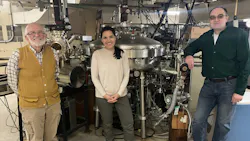 Purdue researchers R. Graham Cooks, Christina Ferreira and Tillmann Kubis have published research in Environmental Science & Technology Letters that explores alternatives to PFAS, or “forever chemicals.” (Purdue University photo) Purdue researchers R. Graham Cooks, Christina Ferreira and Tillmann Kubis have published research in Environmental Science & Technology Letters that explores alternatives to PFAS, or “forever chemicals.” (Purdue University photo)