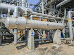 Most exchangers have the inlet and outlet on the shell side on the top and bottom of the shell. Most exchangers have the inlet and outlet on the shell side on the top and bottom of the shell.