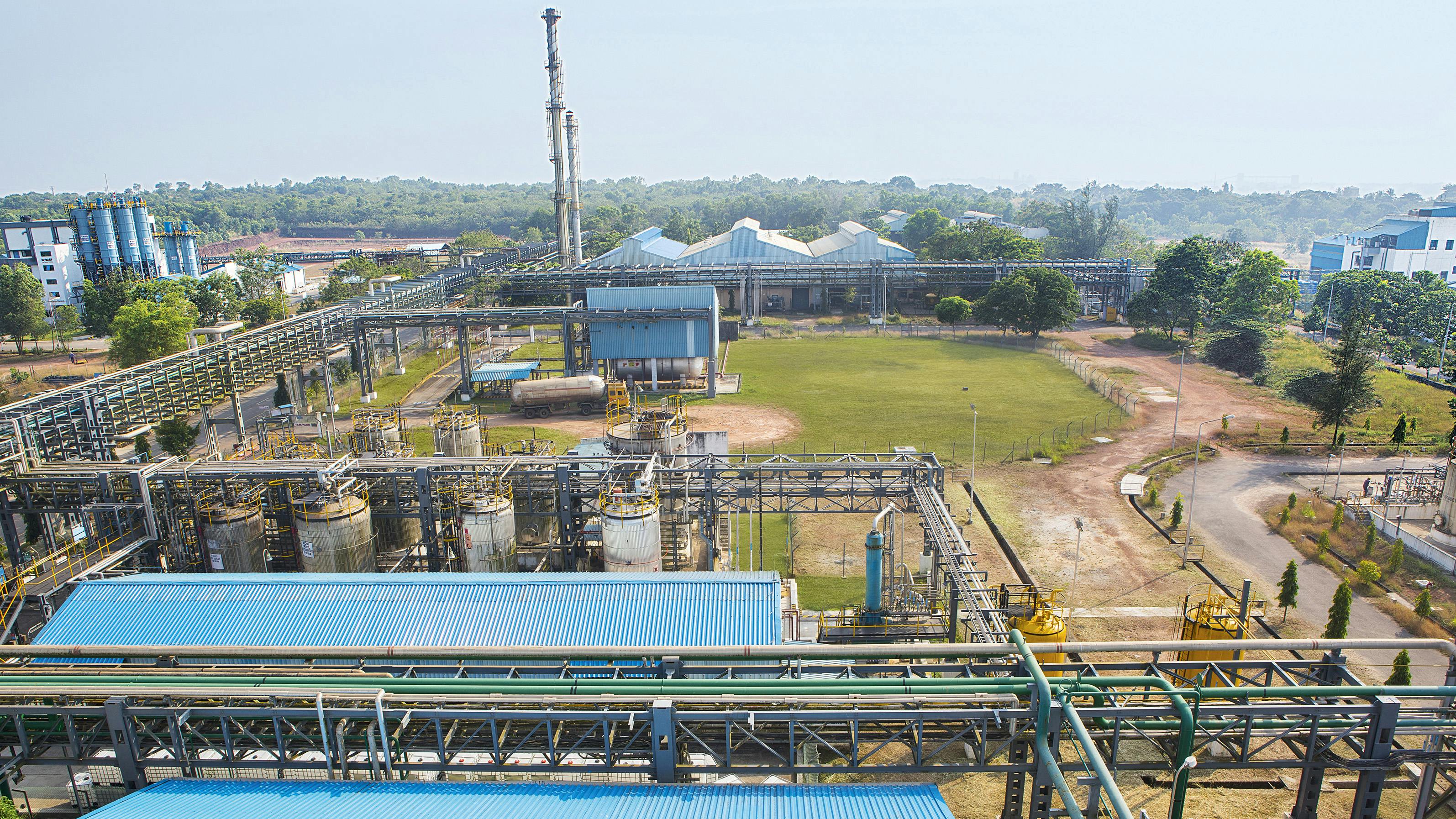 Aerial view of Mangalore site - BASF&rsquo;s largest site in South Asia