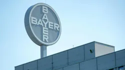 A view of the logo at the Bayer Bitterfeld GmbH plant. (Hendrik Schmidt/dpa/TNS) A view of the logo at the Bayer Bitterfeld GmbH plant. (Hendrik Schmidt/dpa/TNS)
