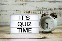 It's Quiz Time marquee with an alarm clock to introduce a trivia quiz for chemical engineers It's Quiz Time marquee with an alarm clock to introduce a trivia quiz for chemical engineers