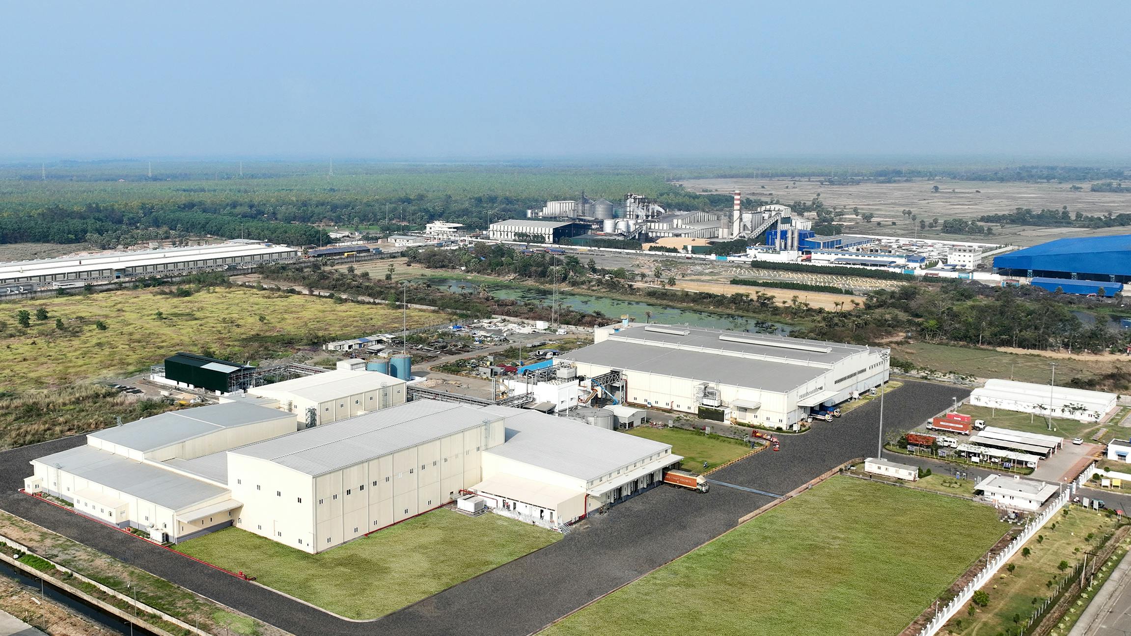 Aerial view of Panagarh, India Wacker emulsion plant