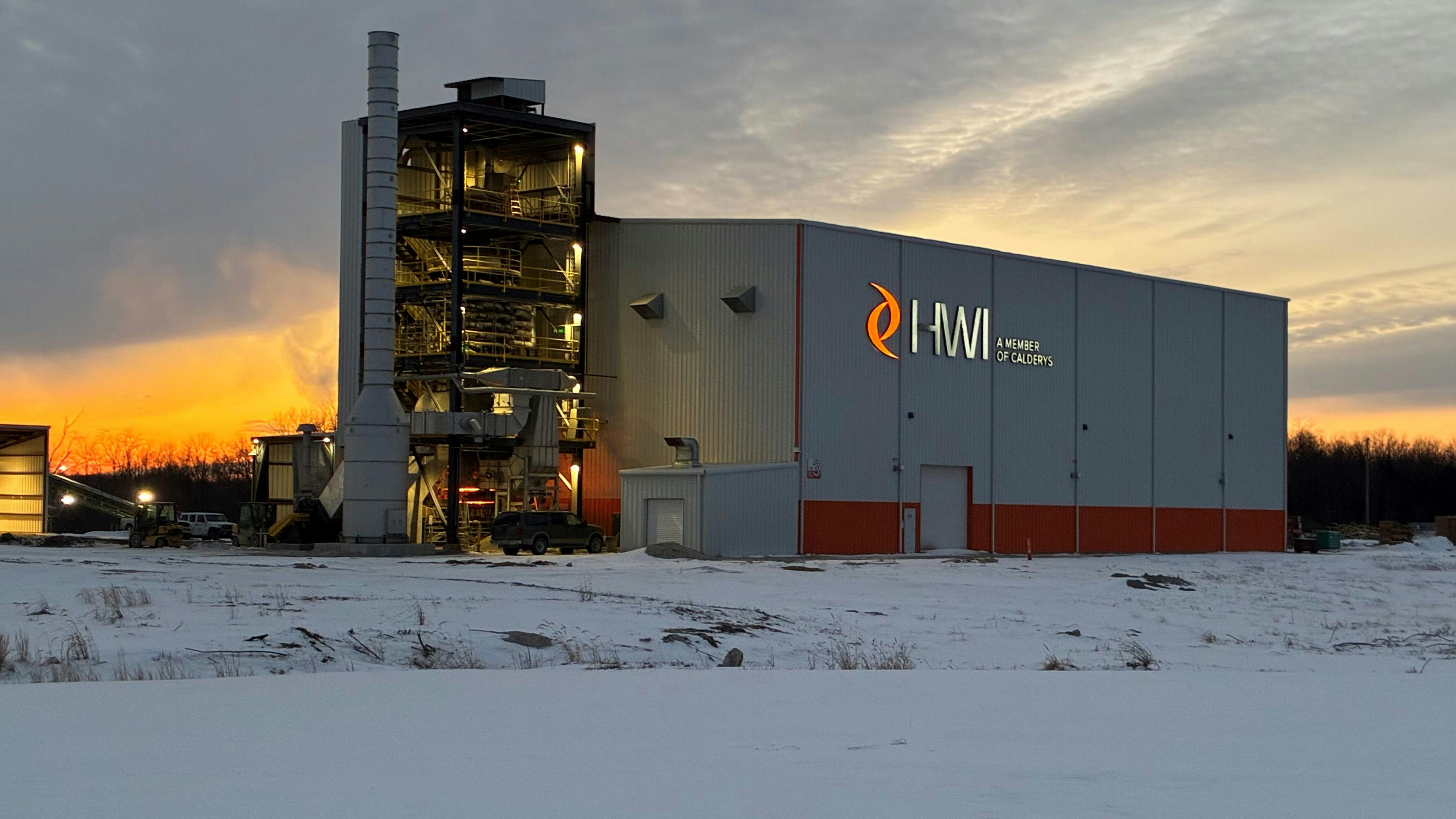 HWI Fulton, Missouri plant at dusk