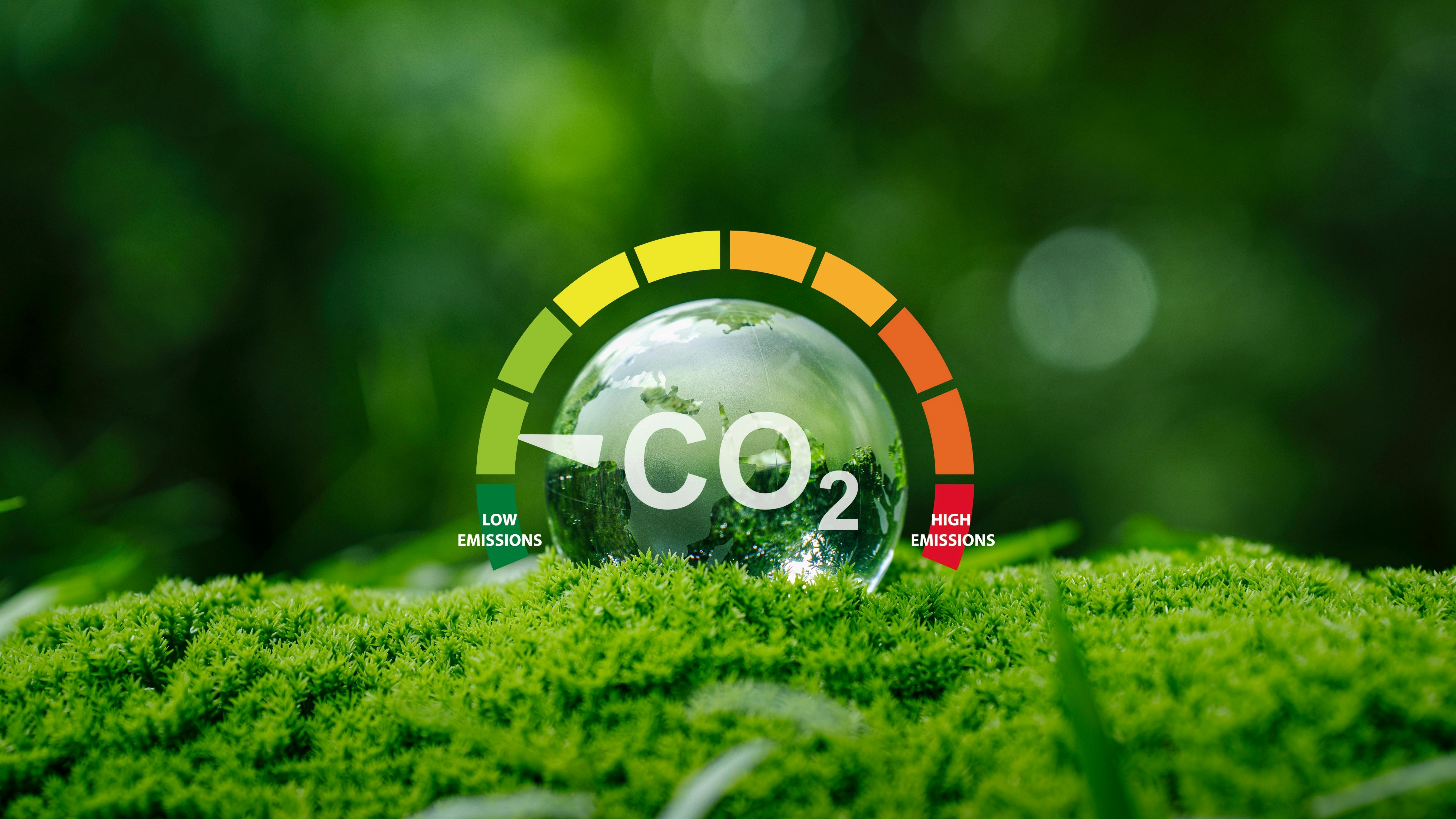 Gauge to show lower CO2 emissions