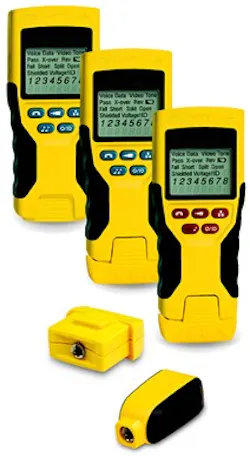 Klein Tools' Scout Pro 2 Series of voice-data-video testers (background) are compatible with the company's Test-n-Map remotes (foreground). Klein Tools' Scout Pro 2 Series of voice-data-video testers (background) are compatible with the company's Test-n-Map remotes (foreground).