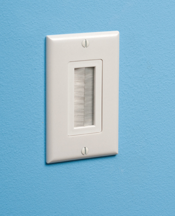 Brush-style cable entry device organizes, protects low voltage cabling