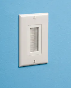Brush-style cable entry device organizes, protects low voltage cabling Brush-style cable entry device organizes, protects low voltage cabling