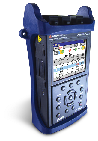 OTDR and optical loss test set's new display key for ID'ing connectors, plus fiber splices, ends, macrobends, splitters