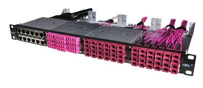In trans data elektronik's tML-24 System, the entire rear cabling portion is based on the 24-fiber MPO connector. tde says this setup enables users to protect their investments as they move from 1- or 10-GbE speeds to 40- or 100-GbE.