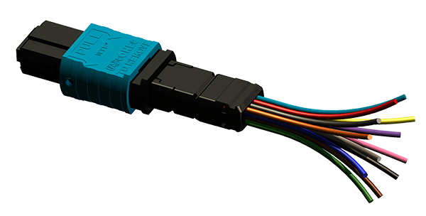 900 micron MTP connector system supports direct coupling to loose or tight buffered fibers