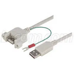 Panel-mount USB cables include ground wires Panel-mount USB cables include ground wires