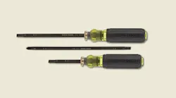 Cabling technicians can adjust the blade on this screwdriver to be anywhere from 4 to 8 inches. Klein Tools says a proprietary system securely holds the blade in place. Cabling technicians can adjust the blade on this screwdriver to be anywhere from 4 to 8 inches. Klein Tools says a proprietary system securely holds the blade in place.