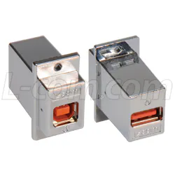 High-retention USB panel-mount couplers ease industrial connectivity High-retention USB panel-mount couplers ease industrial connectivity