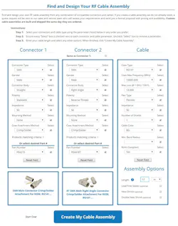 New RF cable assembly configurator from Pasternack New RF cable assembly configurator from Pasternack