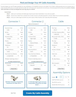 New RF cable assembly configurator from Pasternack New RF cable assembly configurator from Pasternack