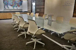 In-carpet cable management wireways transform former Model T showroom into high-tech workspace In-carpet cable management wireways transform former Model T showroom into high-tech workspace