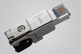 OCC's new Category 8 plug incorporates integral circuit board technology that enables the RJ45 plug to meet Category 8 performance specifications.