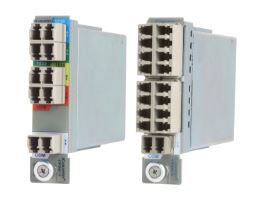 The iConverter Multimode CWDM/X multiplexer from Omnitron Systems Technology increases the capacity of multimode fiber by enabling up to 8 data channel wavelengths to be transported over the medium.