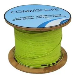 Shown here is CommScope's LazrSpeed 550 Wideband Multimode Fiber Cable. CommScope's Paul Kolesar recently reported that a proposal in front of IEEE 802.3 includes WBMMF as a medium to support 2-fiber 100G transmission. Shown here is CommScope's LazrSpeed 550 Wideband Multimode Fiber Cable. CommScope's Paul Kolesar recently reported that a proposal in front of IEEE 802.3 includes WBMMF as a medium to support 2-fiber 100G transmission.