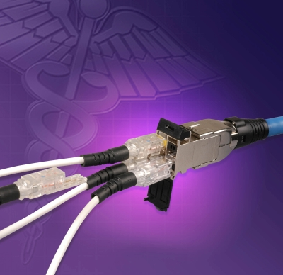 Siemon's TERA cabling and connectivity is shown here. TERA facilitates cable sharing, in which a cables twisted pairs are individually terminated and can serve separate applications. The under-development Addendum 2 to TIA-568.0-D will include guidelines for transitioning from 4-pair to 1-pair cabling.