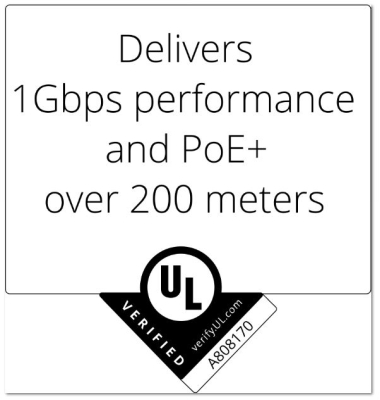 Underwriters Laboratories verified Paige DataCom Solutions' claim that the GameChanger cable delivers 1-Gbit/sec performance and Power over Ethernet Plus to 200 meters.
