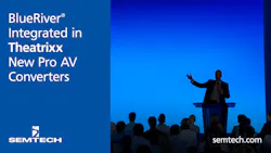Theatrixx’s xVision HDMI to Fiber and Fiber to HDMI converters are a rugged pair of professional 4K60 HDMI extenders featuring an integrated BlueRiver NT1000 chipset. Theatrixx’s xVision HDMI to Fiber and Fiber to HDMI converters are a rugged pair of professional 4K60 HDMI extenders featuring an integrated BlueRiver NT1000 chipset.