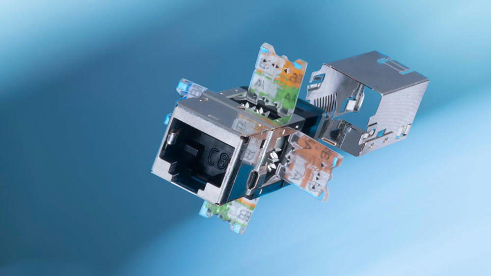 New Cat. 8.1 connection module is based on the award-winning design of R&M&rsquo;s Cat. 6A module.