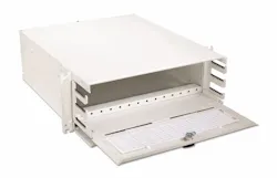 Designed to maximize module capacity through both front and rear access in four rack units (RUs), the XFM-28 panel is ideal for use where additional rack space is unavailable. Designed to maximize module capacity through both front and rear access in four rack units (RUs), the XFM-28 panel is ideal for use where additional rack space is unavailable.