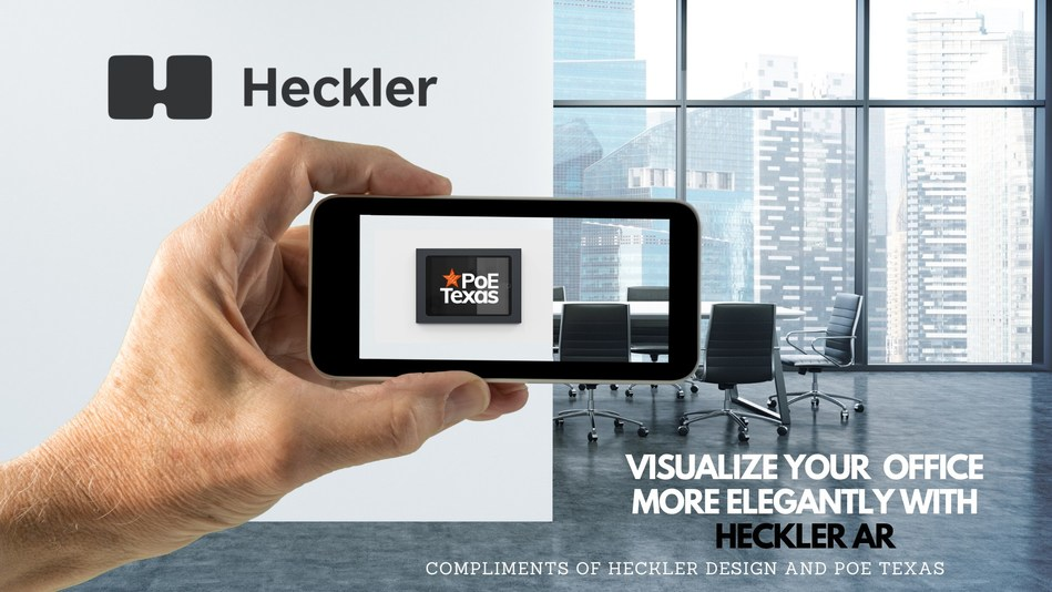 Customers can preview PoE-powered AV furniture using the Augmented Reality Gallery app from Heckler and PoE Texas.