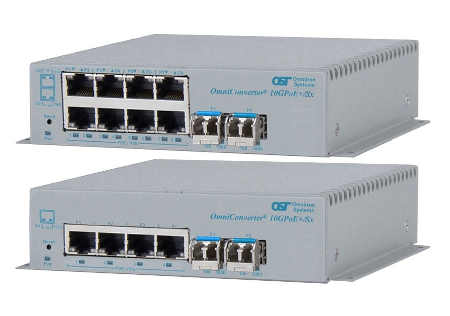 Omnitron's OmniConverter 10GPoE+/Sx switch