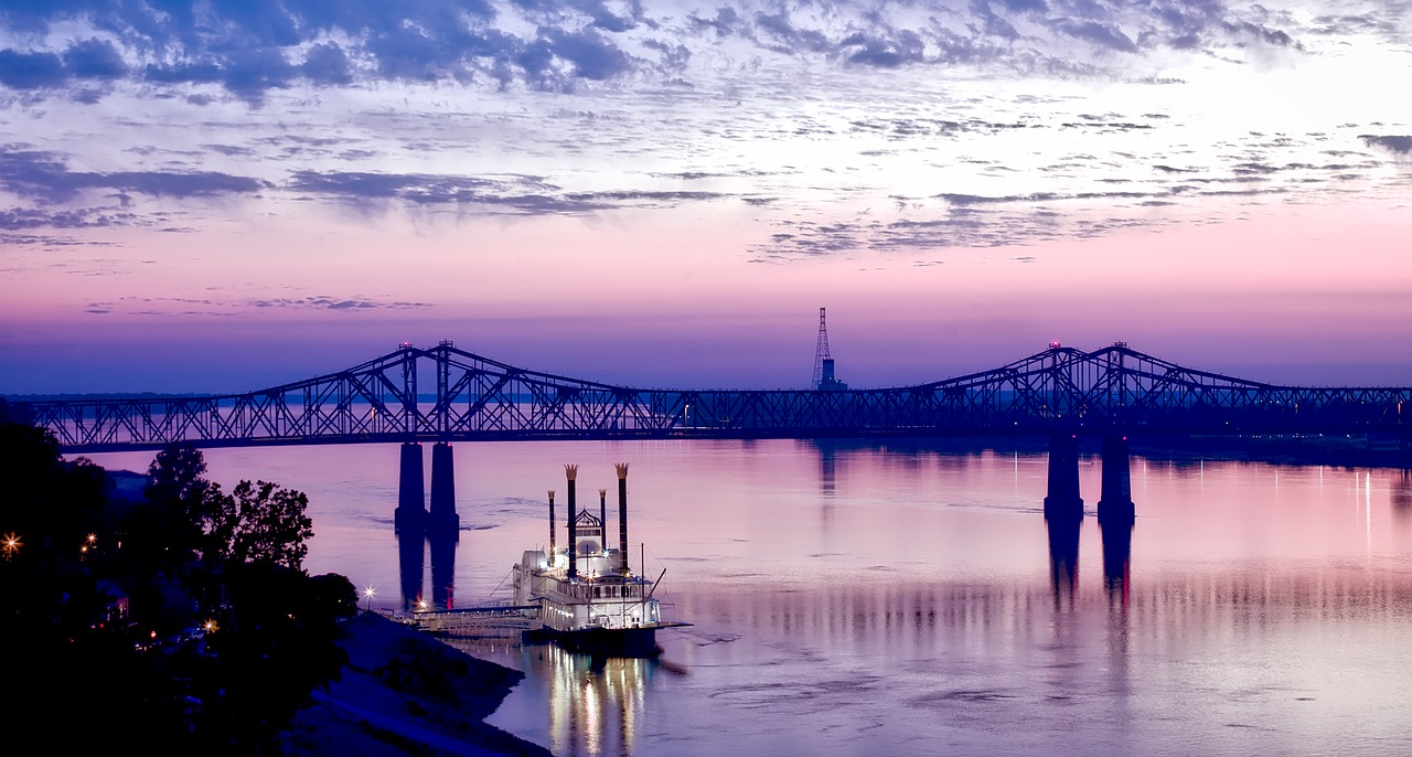 Riverboat on the Mississippi River at Natchez, MI.