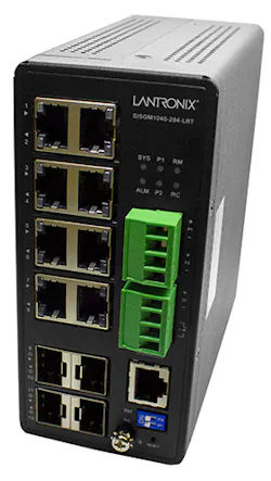 Lantronix Managed Hardened Gigabit Ethernet Switch (SISGM1040-284-LRT) Lantronix Managed Hardened Gigabit Ethernet Switch (SISGM1040-284-LRT)
