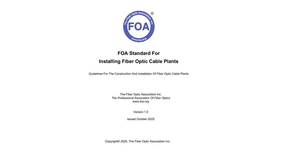 FOA Fiber Optic Cable Plant Installation Standard