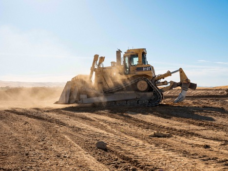 2012 Caterpillar D10T Dozer retrofitted with the Teleo kit on top at Teichert&rsquo;s site in Tracy, California.