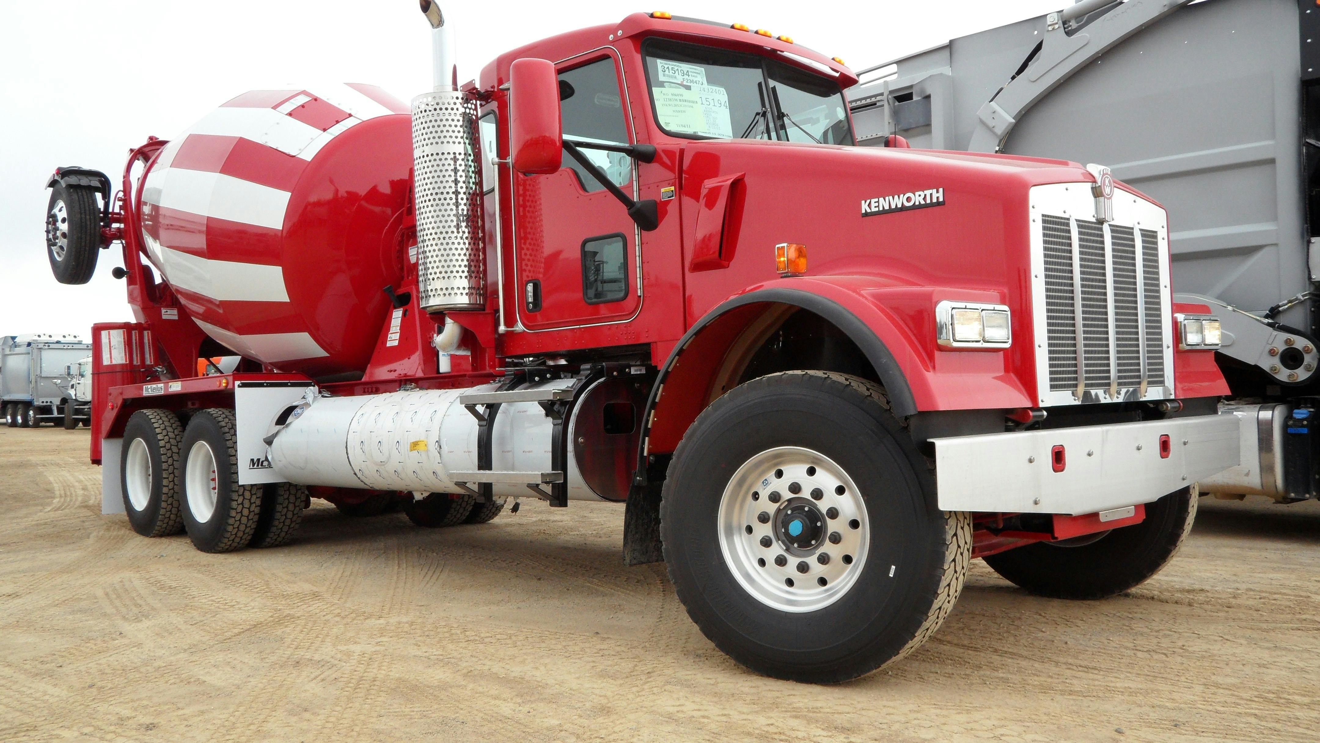 The pour required 250 truck loads, delivered in mixers similar to this Ozinga ready mix truck.