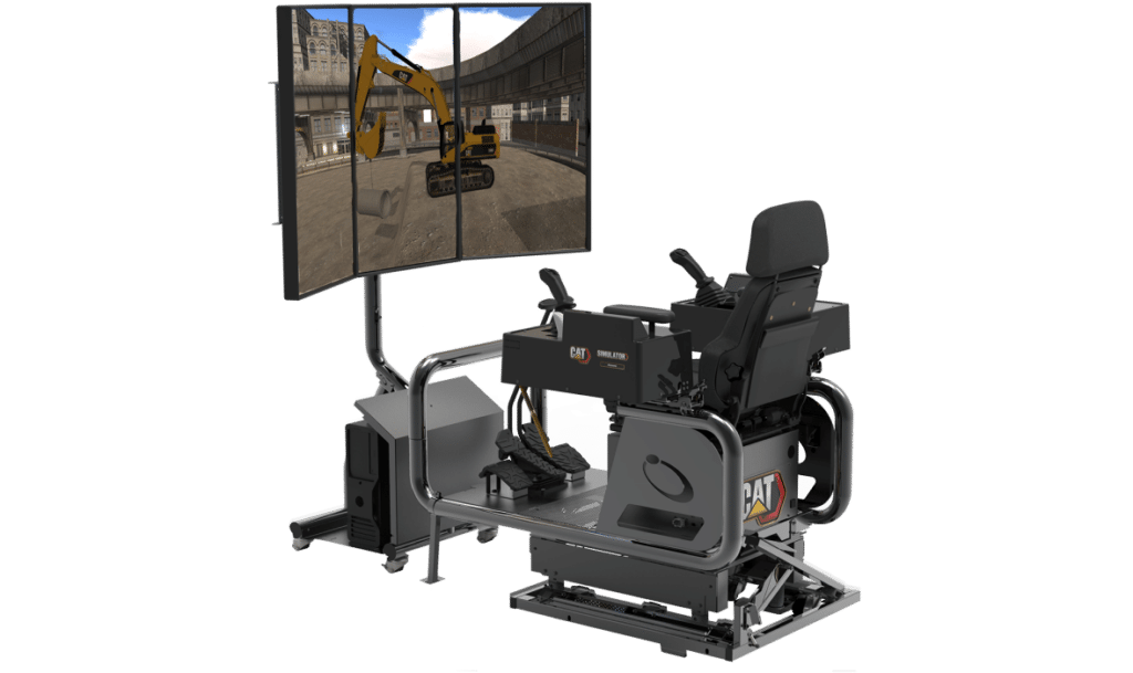 The latest training simulator systems include the backhoe loader and hydraulic mining shovel.
