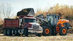 Develon loaders feature Transparent Bucket Technology that uses feeds from two strategically placed cameras to create an image that shows what is 'through' the bucket. Develon loaders feature Transparent Bucket Technology that uses feeds from two strategically placed cameras to create an image that shows what is 'through' the bucket.