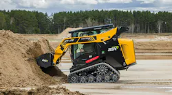ASV VT-75 vertical lift compact track loader has a tipping load of 6,571 pounds. ASV VT-75 vertical lift compact track loader has a tipping load of 6,571 pounds.