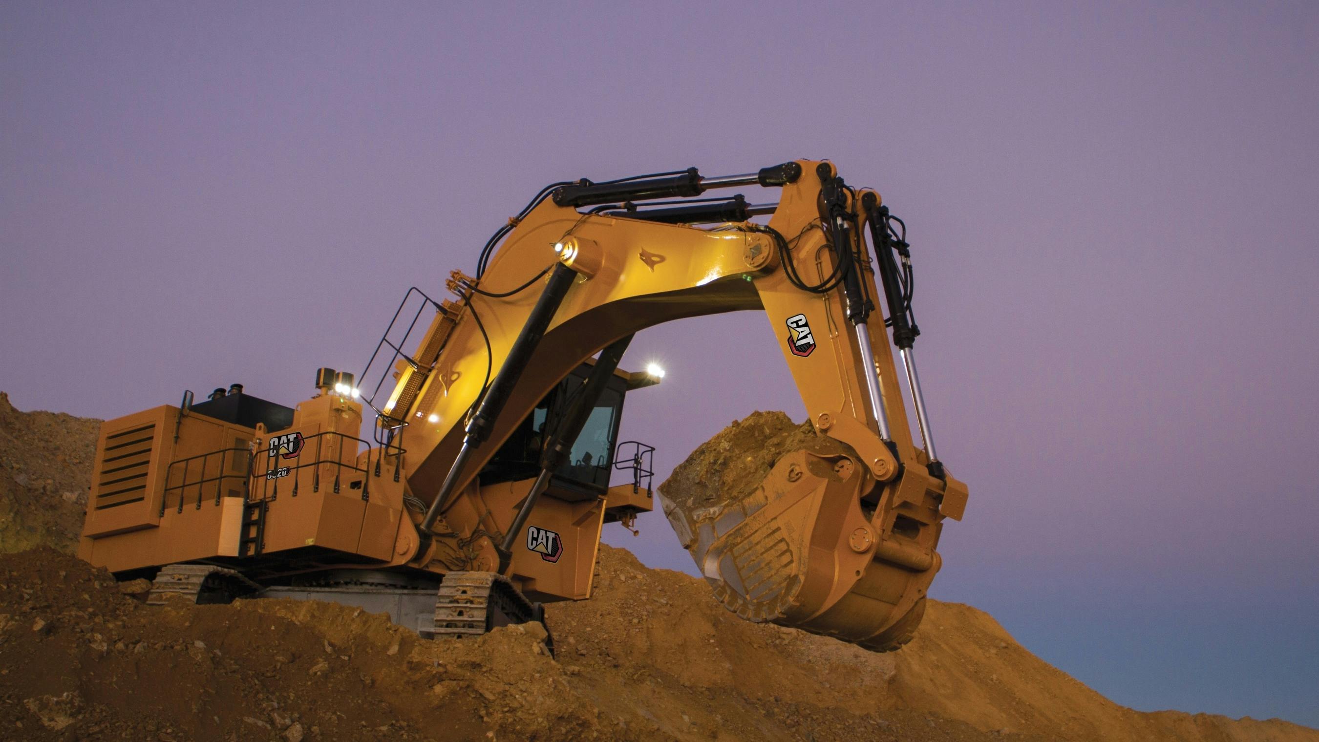 With its 24-ton payload, the Cat 6020 efficiently loads the Cat 775 truck in three passes, 777 in four passes, 785 in six passes and 789 in eight passes.