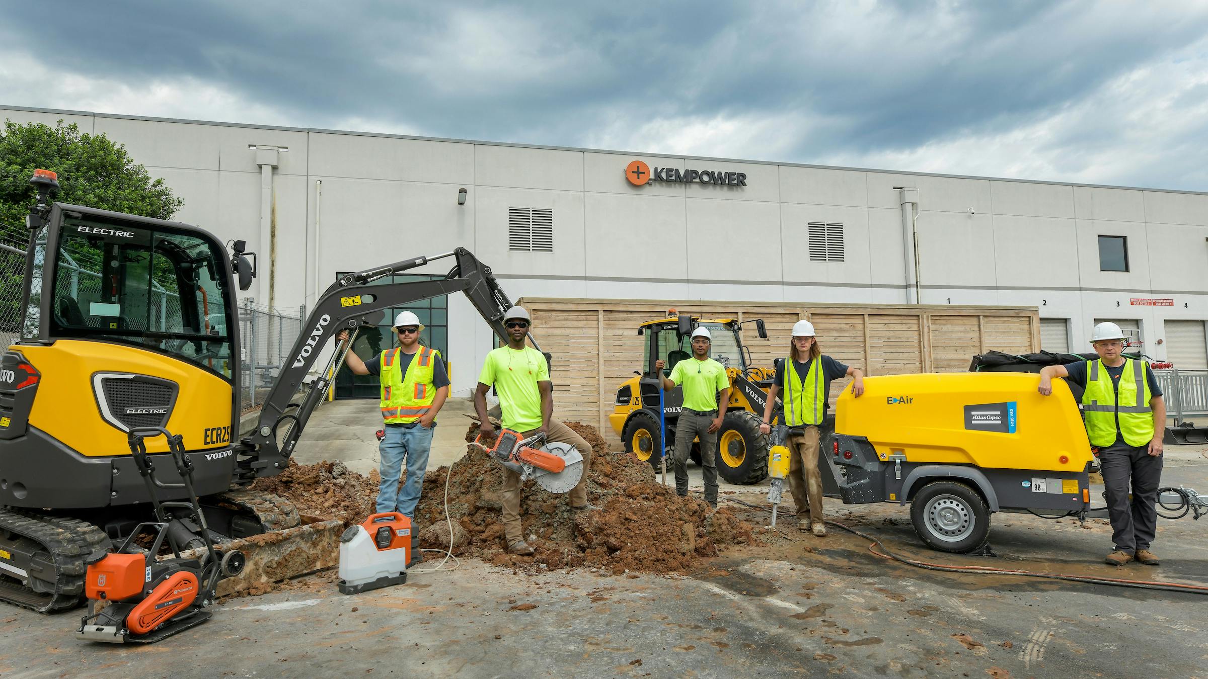 Equipment and tools used on the project came from Volvo Construction Equipment, Husqvarna, and Atlas Copco.