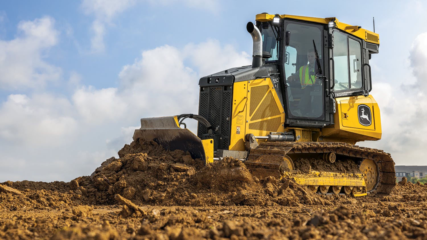 SmartGrade Integrated on 550 P Tier Small Dozer.