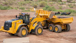 Cat 982 wheel loader equipped with Cat Command. Cat 982 wheel loader equipped with Cat Command.