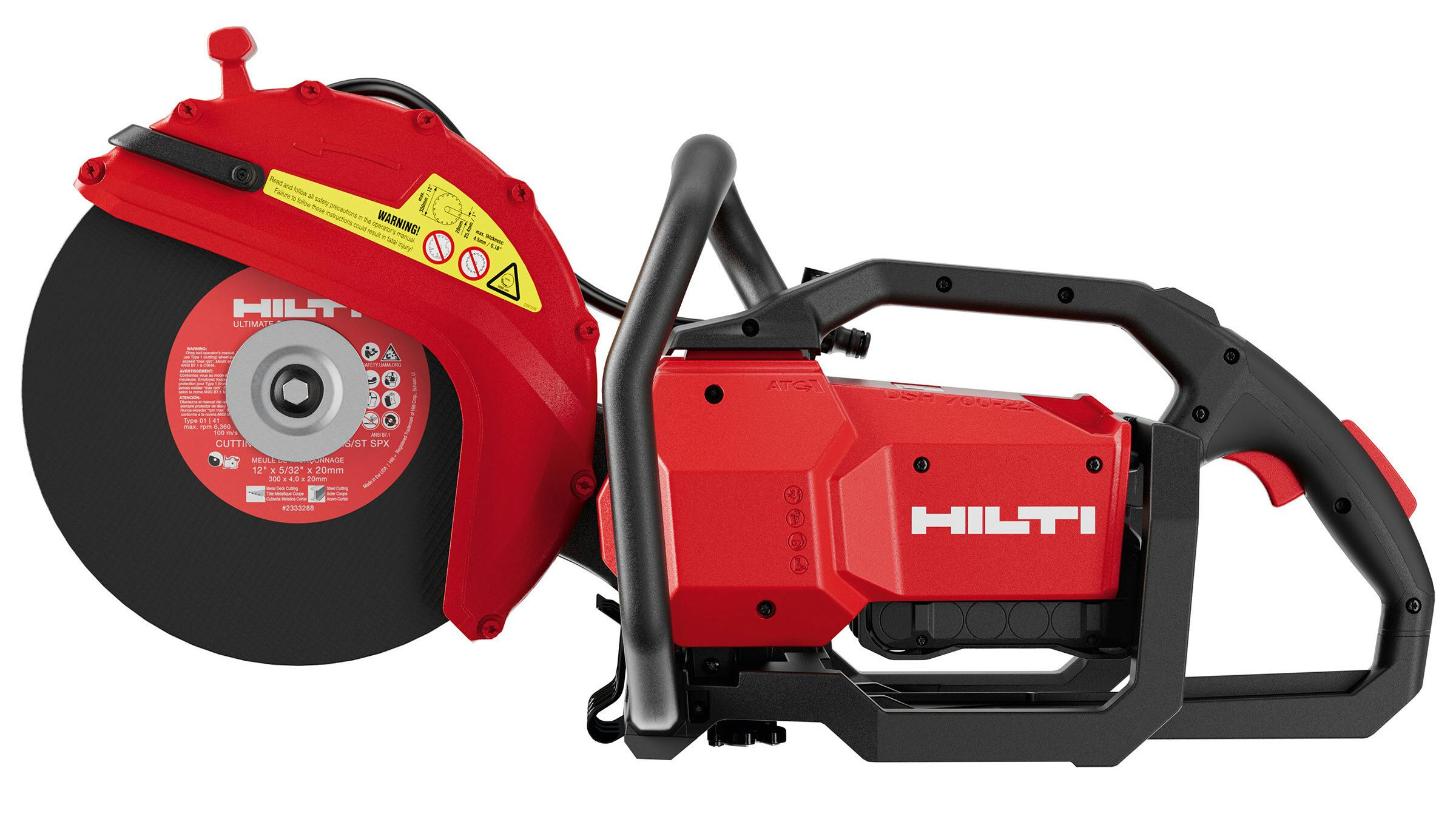 DSH 700-22 ATC Nuron battery-powered rear-handle cut-off saw for concrete, metal and masonry.