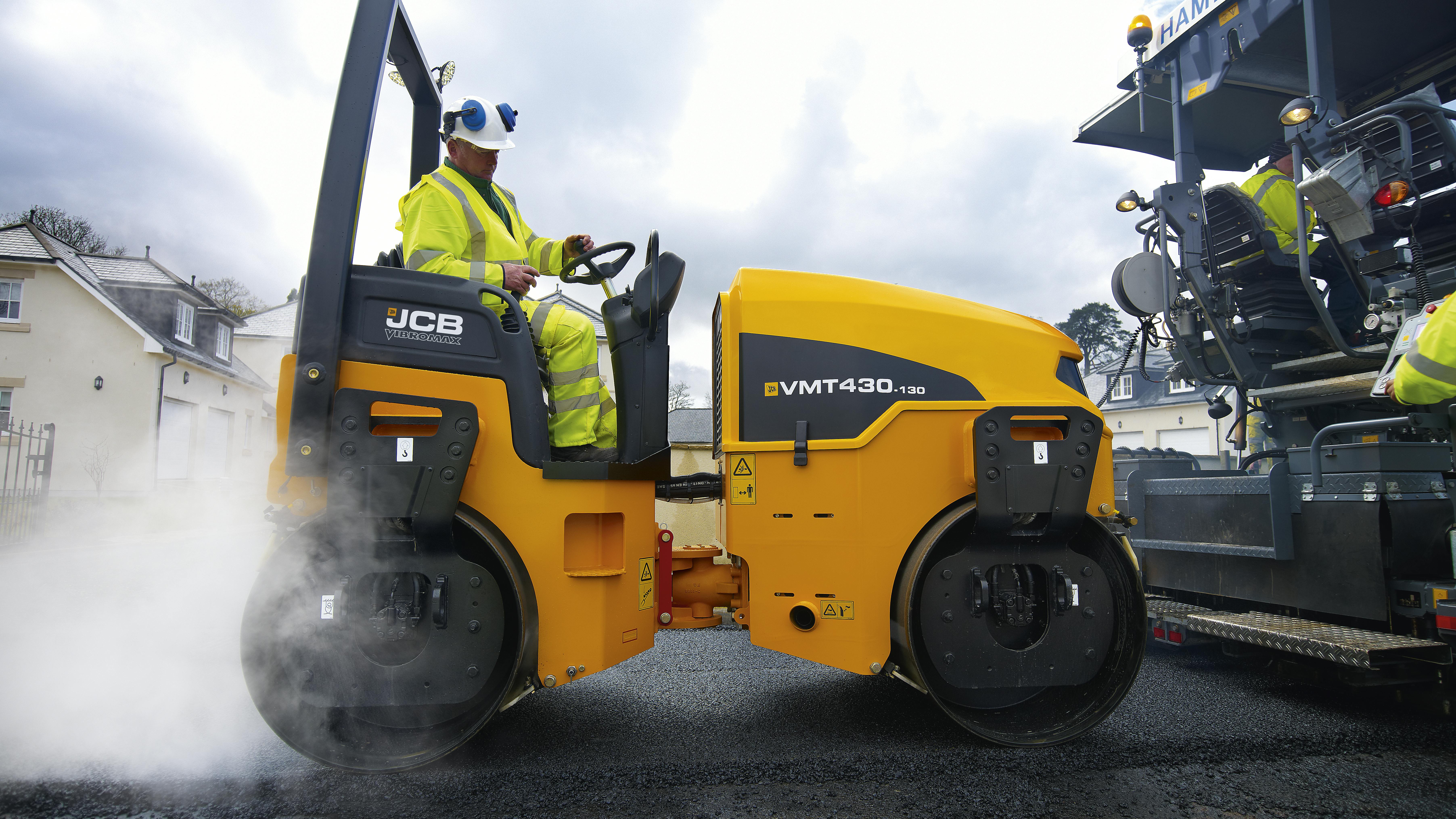 The CT430 vibratory roller.