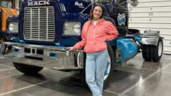 Eighth-generation farmer and restoration enthusiast Grayce Emmick restored the 1984 Mack R Model. Eighth-generation farmer and restoration enthusiast Grayce Emmick restored the 1984 Mack R Model.